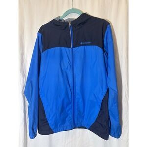 Columbia Boy's Glennaker Blue Lightweight Rain‎ Jacket Size XL II4
